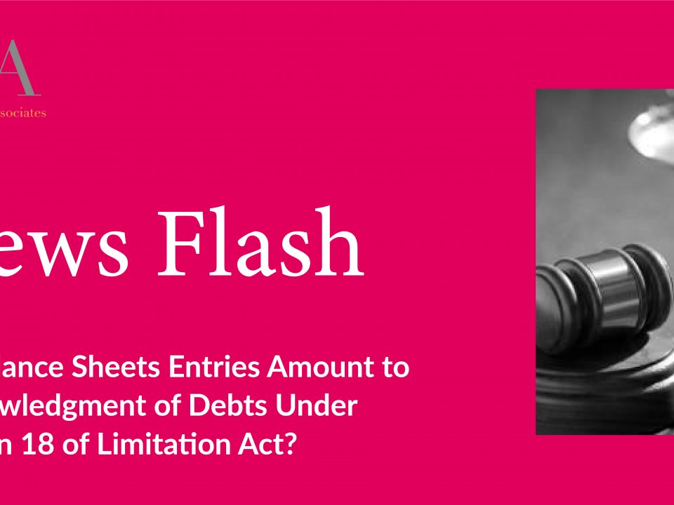Do Balance Sheets Entries Amount to Acknowledgment of Debts Under Section 18 of Limitation Act?