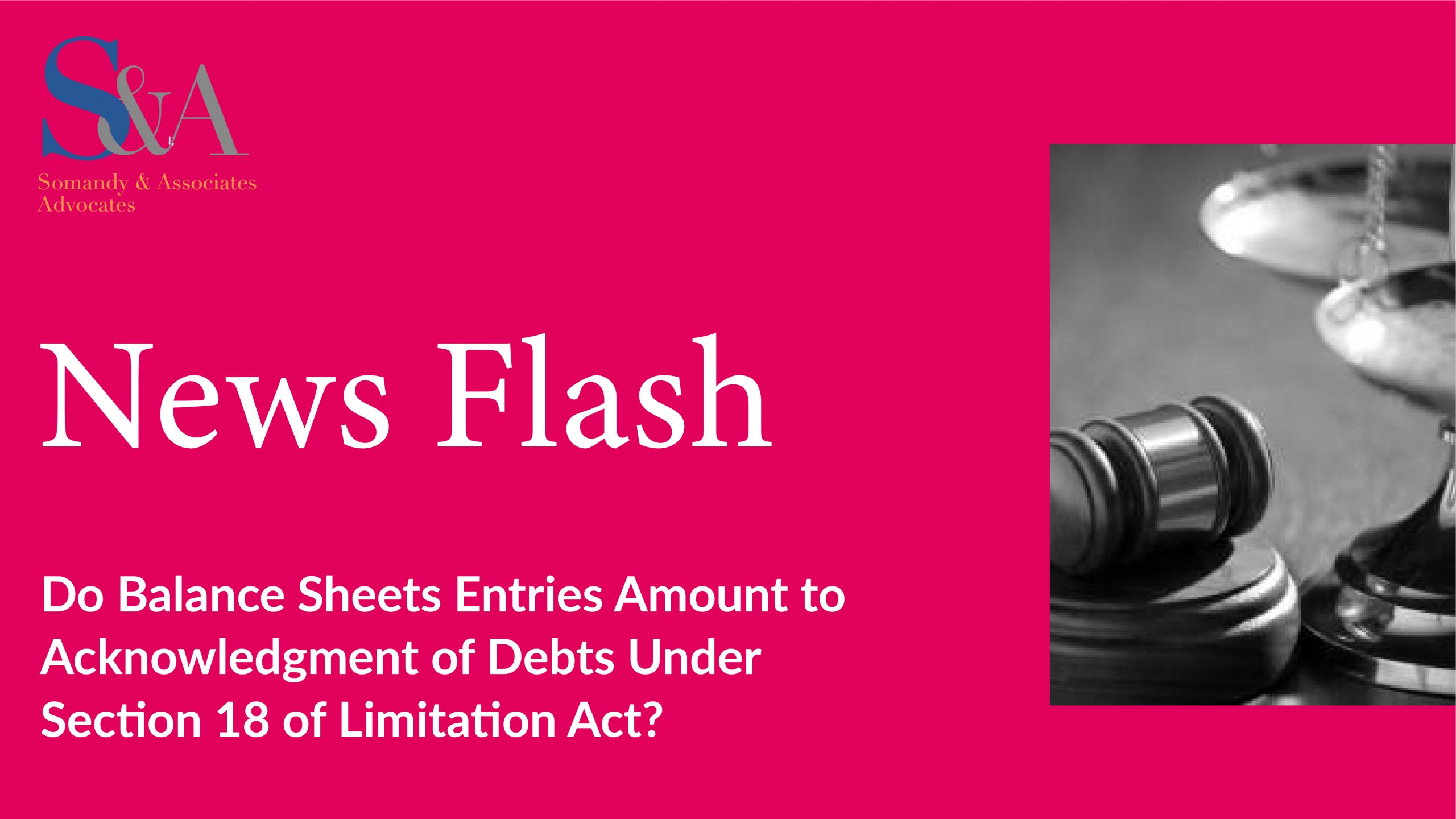Do Balance Sheets Entries Amount to Acknowledgment of Debts Under Section 18 of Limitation Act?