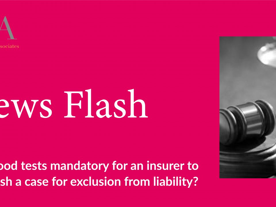 Are blood tests mandatory for an insurer to establish a case for exclusion from liability? Examining Section 185 of the Motor Vehicles Act,1988.